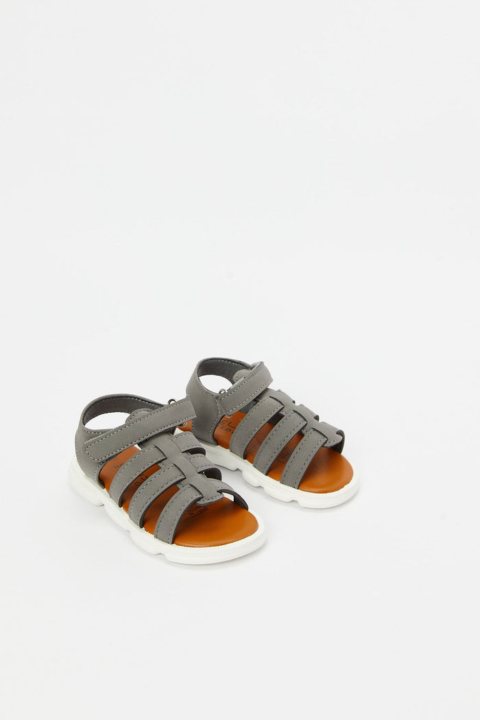 Redtag-Grey-Strap-Sandal-Category:Sandals,-Colour:Grey,-Deals:New-In,-Filter:Boys-Footwear-(1-to-3-Yrs),-H1:FOO,-H2:INB,-H3:SHO,-H4:CAH,-INB-Sandals,-N/A,-New-In-INB-FOO,-Non-Sale,-S23C,-Season:S23C,-Section:Boys-(0-to-14Yrs)-Infant-Boys-1 to 3 Years