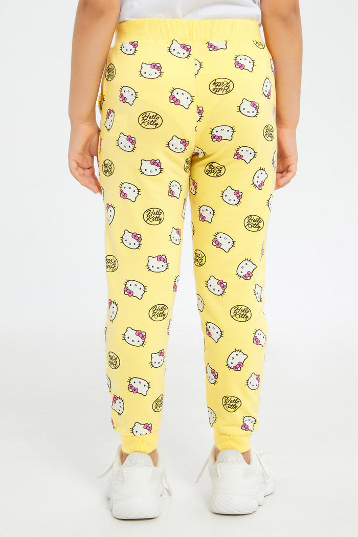 Redtag-Girls-Yellow-Hello-Kitty-Jogger-Category:Joggers,-CHA,-CHR:CHR,-Colour:Yellow,-Deals:New-In,-Filter:Girls-(2-to-8-Yrs),-GIR-Joggers,-H1:KWR,-H2:GIR,-H3:SPW,-H4:ATP,-New-In-GIR-APL,-Non-Sale,-S23B,-Season:S23B,-Section:Girls-(0-to-14Yrs)-Girls-2 to 8 Years