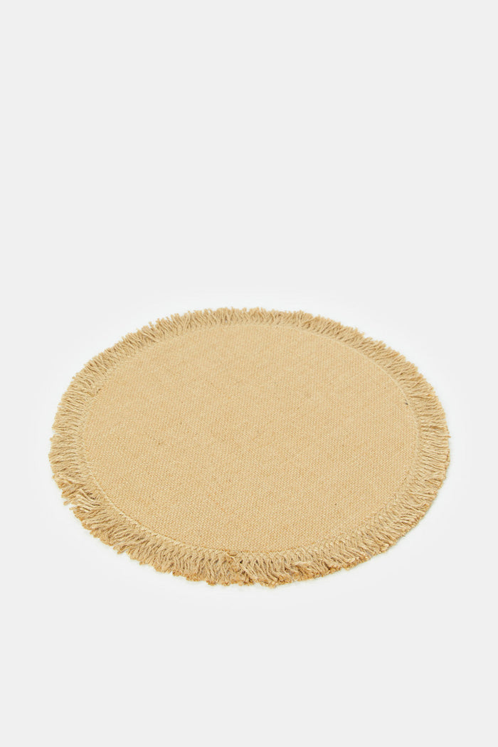 Redtag-Brown-Round-Placemat-Category:Placemats-&-Coasters,-Colour:Brown,-Deals:New-In,-Filter:Home-Dining,-H1:HMW,-H2:DIN,-H3:KIS,-H4:MAC,-HMW-DIN-Kitchen-Accessories,-HMWDINKISMAC,-New-In-HMW-DIN,-Non-Sale,-ProductType:Placemats,-Promo:MELODY,-S23C,-Season:S23C,-Section:Homewares,-Style:MAT-Home-Dining-