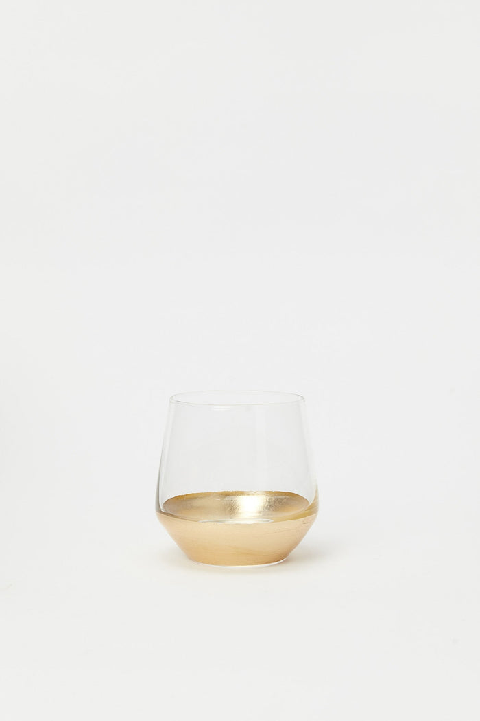 Redtag-Gold-Plated-Glass-Tumbler-Category:Glasses,-Colour:Gold,-Deals:New-In,-Filter:Home-Dining,-H1:HMW,-H2:DIN,-H3:DRW,-H4:GLS,-HMW-DIN-Drinkware,-New-In-HMW-DIN,-Non-Sale,-S23C,-Season:S23C,-Section:Homewares,-Style:SINGLE-Home-Dining-