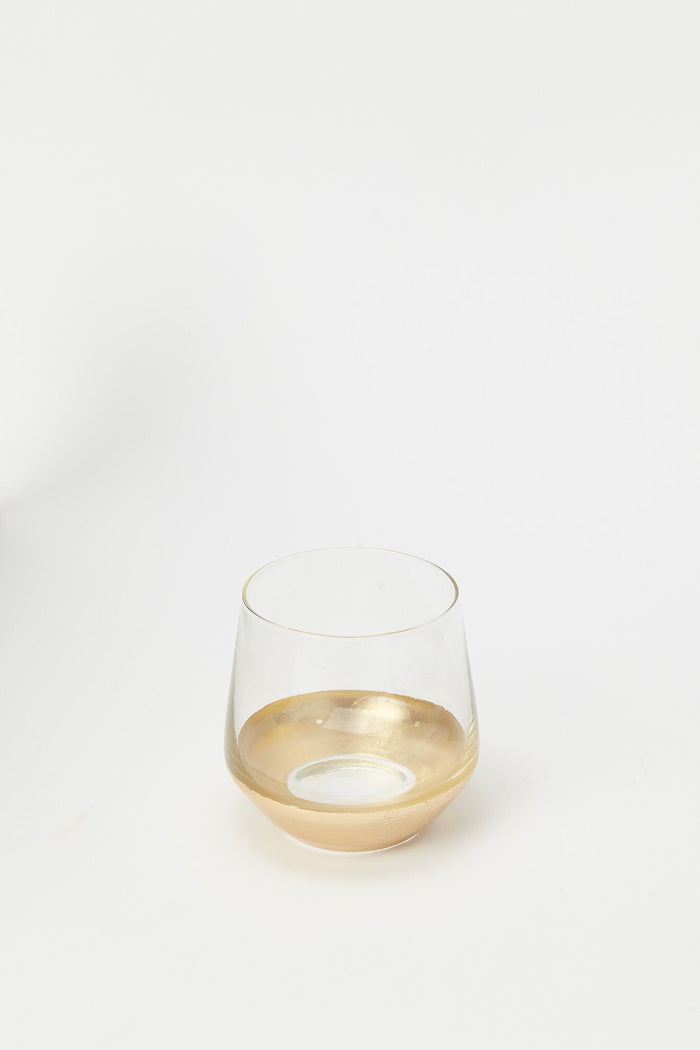 Redtag-Gold-Plated-Glass-Tumbler-Category:Glasses,-Colour:Gold,-Deals:New-In,-Filter:Home-Dining,-H1:HMW,-H2:DIN,-H3:DRW,-H4:GLS,-HMW-DIN-Drinkware,-New-In-HMW-DIN,-Non-Sale,-S23C,-Season:S23C,-Section:Homewares,-Style:SINGLE-Home-Dining-