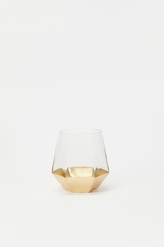 Redtag-Gold-Plated-Glass-Tumbler-Category:Glasses,-Colour:Gold,-Deals:New-In,-Filter:Home-Dining,-H1:HMW,-H2:DIN,-H3:DRW,-H4:GLS,-HMW-DIN-Drinkware,-New-In-HMW-DIN,-Non-Sale,-S23C,-Season:S23C,-Section:Homewares,-Style:SINGLE-Home-Dining-