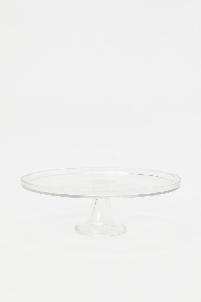 Redtag-Clear-Glass-Cake-Stand-Category:Bakeware,-Colour:White,-Deals:New-In,-Filter:Home-Dining,-H1:HMW,-H2:DIN,-H3:SEW,-H4:SSI,-HMW-DIN-Serveware,-New-In-HMW-DIN,-Non-Sale,-Promo:MELODY,-S23C,-Season:S23C,-Section:Homewares,-Style:ESSENTIAL-Home-Dining-