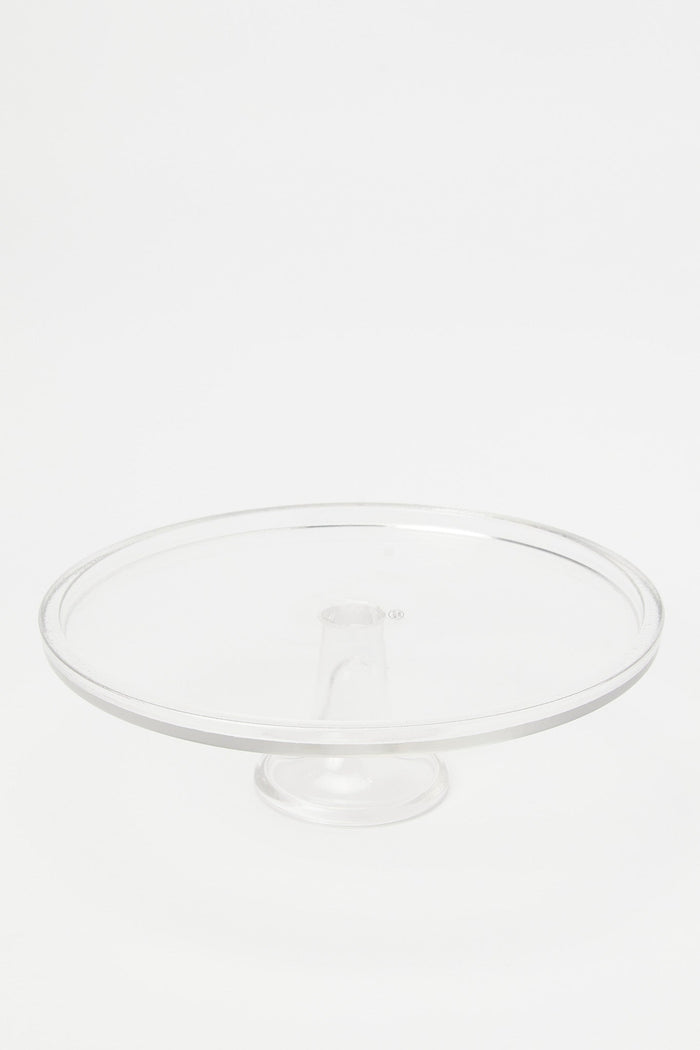 Redtag-Clear-Glass-Cake-Stand-Category:Bakeware,-Colour:White,-Deals:New-In,-Filter:Home-Dining,-H1:HMW,-H2:DIN,-H3:SEW,-H4:SSI,-HMW-DIN-Serveware,-New-In-HMW-DIN,-Non-Sale,-Promo:MELODY,-S23C,-Season:S23C,-Section:Homewares,-Style:ESSENTIAL-Home-Dining-