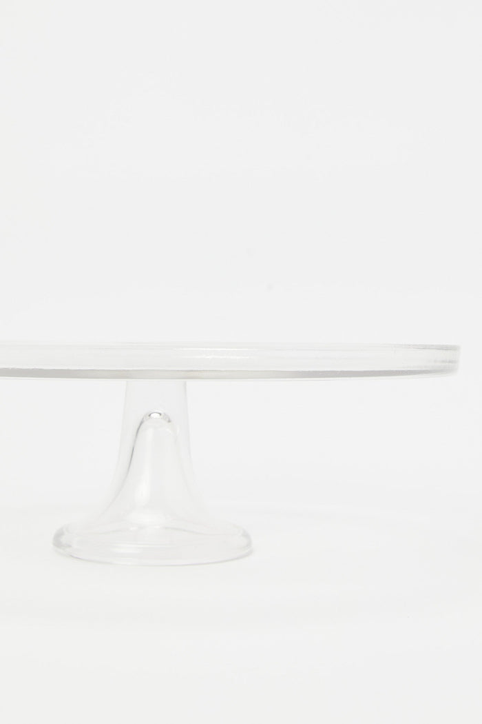 Redtag-Clear-Glass-Cake-Stand-Category:Bakeware,-Colour:White,-Deals:New-In,-Filter:Home-Dining,-H1:HMW,-H2:DIN,-H3:SEW,-H4:SSI,-HMW-DIN-Serveware,-New-In-HMW-DIN,-Non-Sale,-Promo:MELODY,-S23C,-Season:S23C,-Section:Homewares,-Style:ESSENTIAL-Home-Dining-