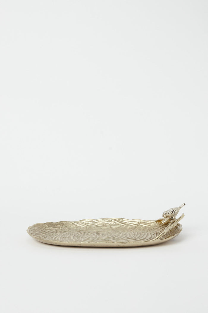 Redtag-Gold-Texture-Bird-Platter-Category:Artefact,-Colour:Gold,-Deals:New-In,-Filter:Home-Decor,-H1:HMW,-H2:HOM,-H3:DEA,-H4:GIW,-HMW-HOM-Decorative-Accessories,-New-In-HMW-HOM,-Non-Sale,-Promo:RIVA,-RMD,-S23C,-Season:S23C,-Section:Homewares,-Style:METAL-RANGE-Home-Decor-