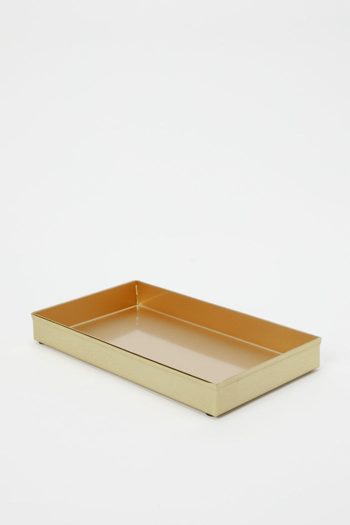 Redtag-Gold-Cut-Metal-Amenity-Tray-Category:Bathroom-Accessories,-Colour:Gold,-Deals:New-In,-Filter:Home-Bathroom,-H1:HMW,-H2:BAC,-H3:BCE,-H4:BAE,-HMW-BAC-Bath-Accessories,-New-In-HMW-BAC,-Non-Sale,-S23C,-Season:S23C,-Section:Homewares,-Style:PREMIUM-Home-Bathroom-