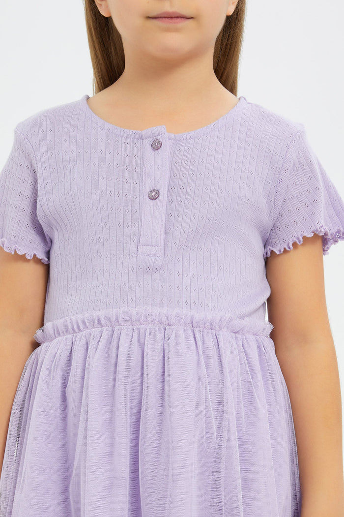 Redtag-Girls-Special-Dress---Ramadan---Lilac-Category:Dresses,-Colour:Lilac,-Deals:New-In,-Filter:Girls-(2-to-8-Yrs),-GIR-Dresses,-H1:KWR,-H2:GIR,-H3:DRS,-H4:CAD,-New-In-GIR-APL,-Non-Sale,-RMD,-S23C,-Season:S23C,-Section:Girls-(0-to-14Yrs)-Girls-2 to 8 Years