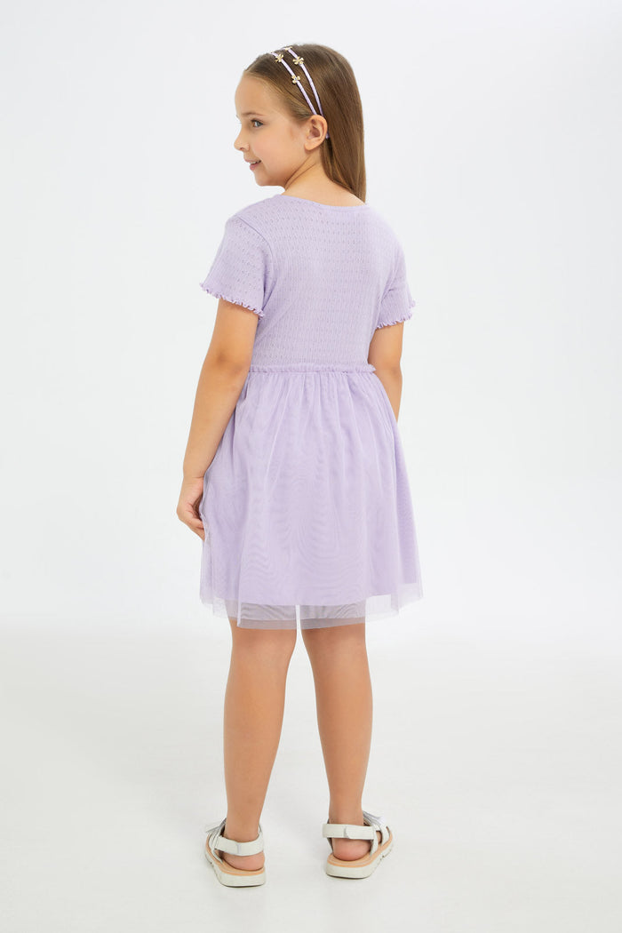 Redtag-Girls-Special-Dress---Ramadan---Lilac-Category:Dresses,-Colour:Lilac,-Deals:New-In,-Filter:Girls-(2-to-8-Yrs),-GIR-Dresses,-H1:KWR,-H2:GIR,-H3:DRS,-H4:CAD,-New-In-GIR-APL,-Non-Sale,-RMD,-S23C,-Season:S23C,-Section:Girls-(0-to-14Yrs)-Girls-2 to 8 Years