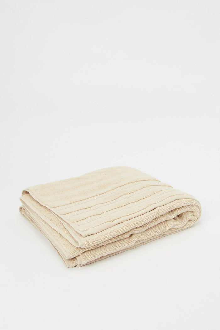 Redtag-Beige-Luxury-Cotton-Bath-Towel-Category:Towels,-Colour:Beige,-Deals:New-In,-Filter:Home-Bathroom,-H1:HMW,-H2:BAC,-H3:TOW,-H4:BAT,-HMW-BAC-Towels,-New-In-HMW-BAC,-Non-Sale,-S23C,-Season:S23C,-Section:Homewares,-Style:PREMIUM-Home-Bathroom-