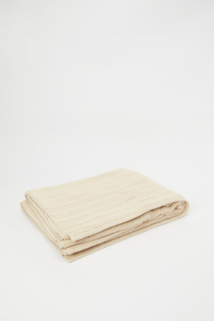 Redtag-Beige-Luxury-Cotton-Beach-Towel-Category:Towels,-Colour:Beige,-Deals:New-In,-Filter:Home-Bathroom,-H1:HMW,-H2:BAC,-H3:TOW,-H4:BEA,-HMW-BAC-Towels,-New-In-HMW-BAC,-Non-Sale,-S23C,-Season:S23C,-Section:Homewares,-Style:PREMIUM-Home-Bathroom-