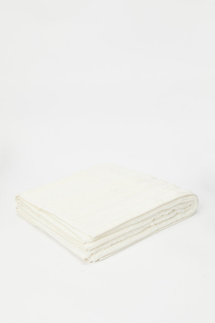 Redtag-Cream-Luxury-Cotton-Bath-Towel-Category:Towels,-Colour:Cream,-Deals:New-In,-Filter:Home-Bathroom,-H1:HMW,-H2:BAC,-H3:TOW,-H4:BAT,-HMW-BAC-Towels,-New-In-HMW-BAC,-Non-Sale,-S23C,-Season:S23C,-Section:Homewares,-Style:PREMIUM-Home-Bathroom-