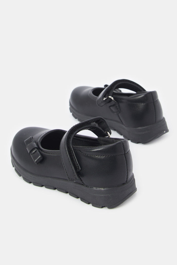 Redtag-Black-Bts-Velcro-Strap-Mary-Jane-BTS23,-Category:Shoes,-CHR,-Colour:Black,-Deals:New-In,-Filter:Girls-Footwear-(3-to-5-Yrs),-GIR-Shoes,-New-In-GIR-FOO,-Non-Sale,-ProductType:Loafers,-Section:Girls-(0-to-14Yrs),-W23O-Girls-3 to 5 Years