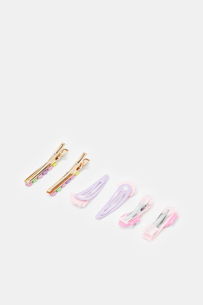 Redtag-S/6-Hair-Clip-Category:Hair-Accessories,-Colour:Assorted,-Deals:New-In,-Filter:Girls-Accessories,-GIR-Hair-Accessories,-H1:ACC,-H2:GIR,-H3:GIA,-H4:GIA-GIRLS'-ACCESSORIES,-New-In,-New-In-GIR-ACC,-Non-Sale,-ProductType:Hair-Clips,-Season:W23A,-Section:Girls-(0-to-14Yrs),-W23A-Girls-