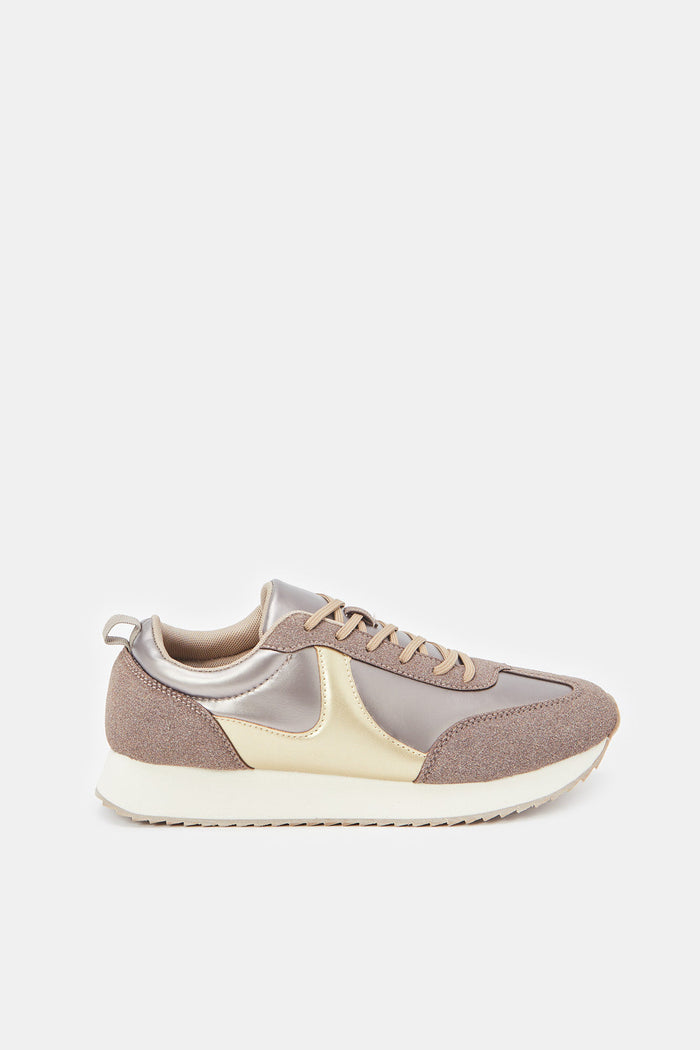 Redtag-Brown-Jogger-Category:Trainers,-Colour:Brown,-Deals:New-In,-Filter:Women's-Footwear,-New-In-Women-FOO,-Non-Sale,-ProductType:Lace-Up-Shoes,-Section:Women,-W23A,-Women-Trainers-Women's-