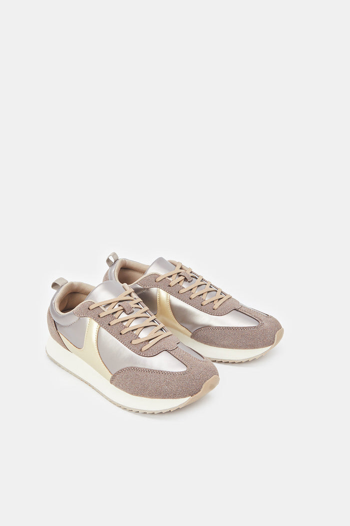 Redtag-Brown-Jogger-Category:Trainers,-Colour:Brown,-Deals:New-In,-Filter:Women's-Footwear,-New-In-Women-FOO,-Non-Sale,-ProductType:Lace-Up-Shoes,-Section:Women,-W23A,-Women-Trainers-Women's-