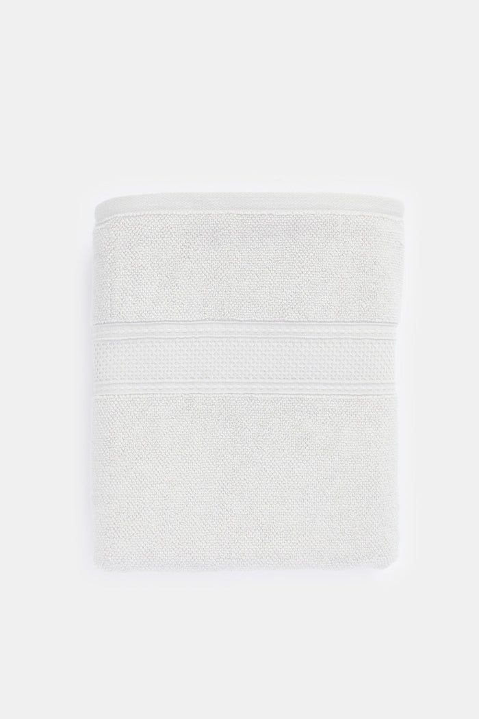 Redtag-Light-Grey-Textured-Cotton-Bath-Towel-Category:Towels,-Colour:Grey,-Deals:New-In,-Filter:Home-Bathroom,-H1:HMW,-H2:BAC,-H3:TOW,-H4:BAT,-HMW-BAC-Towels,-HMWBACTOWBAT,-New-In-HMW-BAC,-Non-Sale,-ProductType:Bath-Towels,-Season:W23A,-Section:Homewares,-W23A-Home-Bathroom-