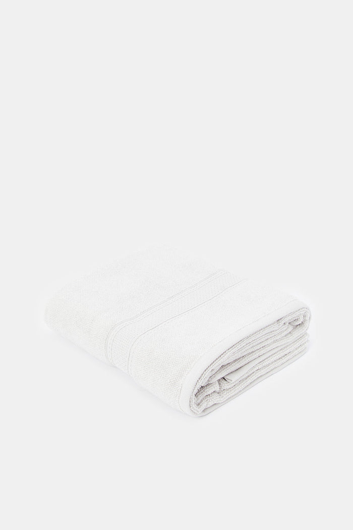 Redtag-Light-Grey-Textured-Cotton-Bath-Towel-Category:Towels,-Colour:Grey,-Deals:New-In,-Filter:Home-Bathroom,-H1:HMW,-H2:BAC,-H3:TOW,-H4:BAT,-HMW-BAC-Towels,-HMWBACTOWBAT,-New-In-HMW-BAC,-Non-Sale,-ProductType:Bath-Towels,-Season:W23A,-Section:Homewares,-W23A-Home-Bathroom-