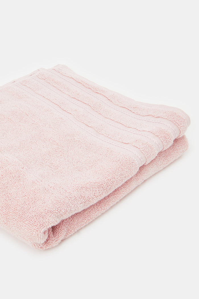 Redtag-Pale-Pink-Cotton-Bath-Towel-Category:Towels,-Colour:Pink,-Deals:New-In,-Filter:Home-Bathroom,-H1:HMW,-H2:BAC,-H3:TOW,-H4:BAT,-HMW-BAC-Towels,-HMWBACTOWBAT,-New-In-HMW-BAC,-Non-Sale,-ProductType:Bath-Towels,-Season:W23A,-Section:Homewares,-W23A-Home-Bathroom-