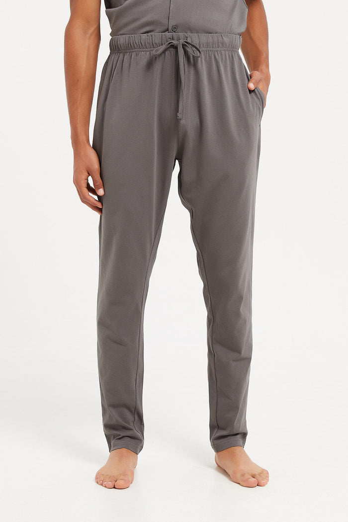 Redtag-Slate-Grey-Shirt-And-Black-Pyjama-Set-Category:Pyjama-Sets,-Colour:Assorted,-Deals:New-In,-Filter:Men's-Clothing,-H1:MWR,-H2:GEN,-H3:NWR,-H4:PJS,-Men-Pyjama-Sets,-MWRGENNWRPJS,-New-In-Men,-Non-Sale,-ProductType:Pyjama-Sets,-Season:W23B,-Section:Men,-W23B-Men's-
