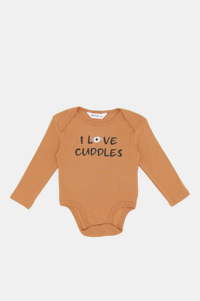 Redtag-Assorted-Pack-Of-5-Long-Sleeve-Bodysuits---Unisex-Category:Bodysuits,-Colour:Assorted,-Deals:New-In,-Filter:Baby-(0-to-12-Mths),-H1:KWR,-H2:NBF,-H3:RMS,-H4:BSS,-KWRNBFRMSBSS,-NBB-Bodysuits,-New-In-NBB,-Non-Sale,-ProductType:Bodysuits,-Season:W23B,-Section:Boys-(0-to-14Yrs),-W23B-Baby-0 to 12 Months