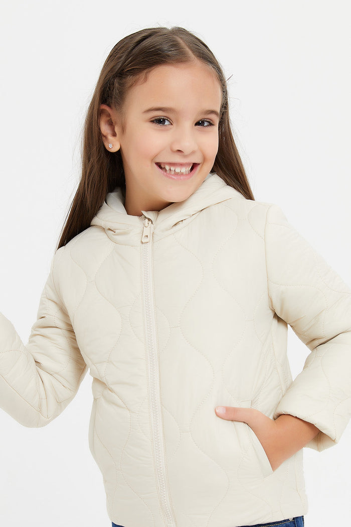 Redtag-Beige-Padded-Jacket-Category:Jackets,-Colour:Beige,-Deals:New-In,-Filter:Girls-(2-to-8-Yrs),-GIR-Jackets,-H1:KWR,-H2:GIR,-H3:OUW,-H4:OUW,-KWRGIROUWOUW,-New-In-GIR,-Non-Sale,-ProductType:Jackets,-Season:W23B,-Section:Girls-(0-to-14Yrs),-W23B-Girls-2 to 8 Years