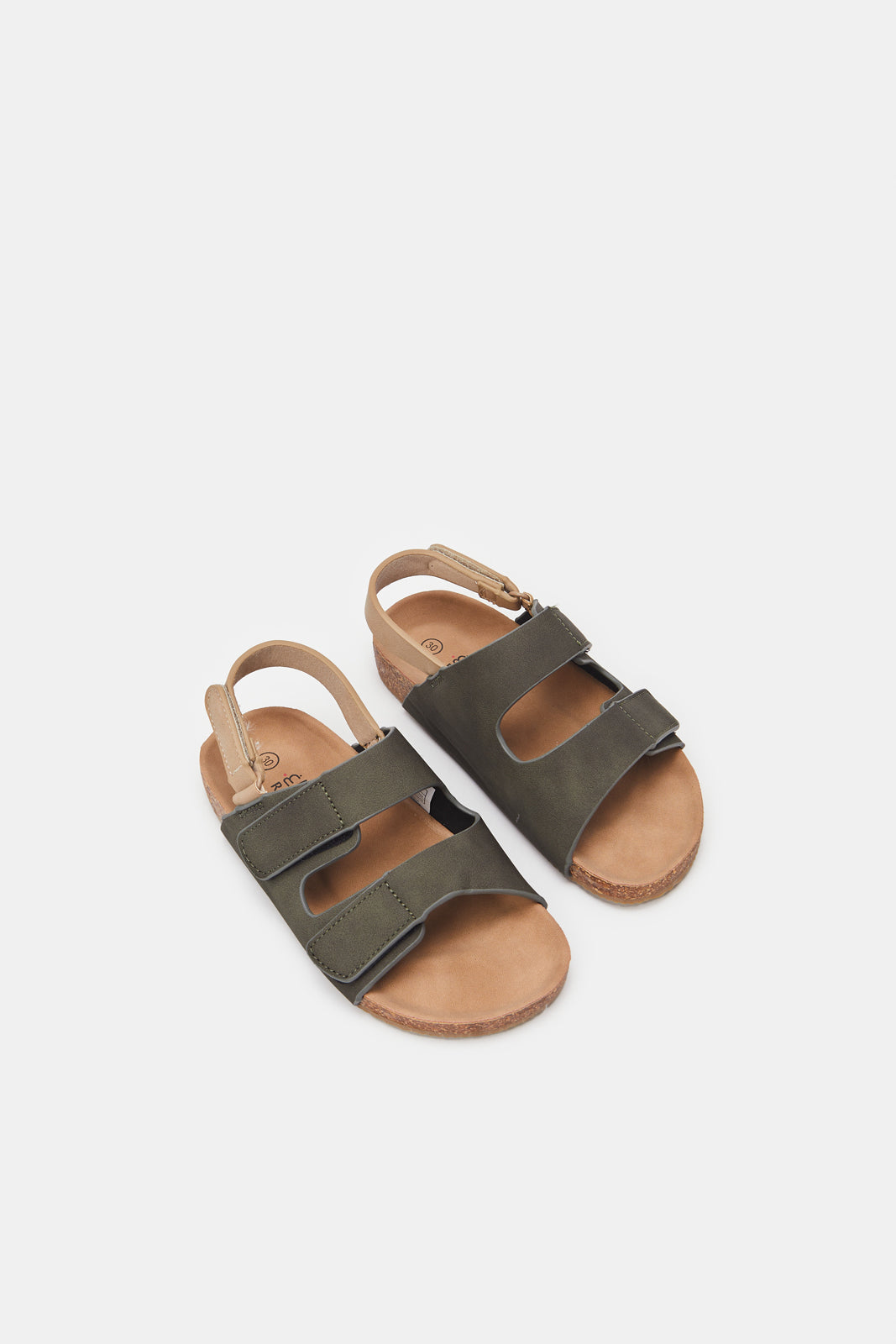 Buy Boys Olive Back Strap Cork Sandals 127681499 in UAE REDTAG UAE