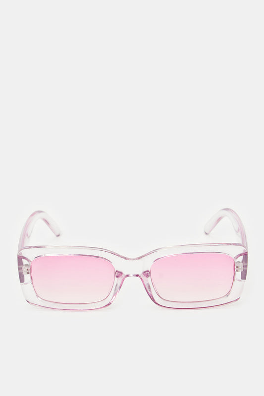 Women Pink Oversize Wayfarer Sunglasses