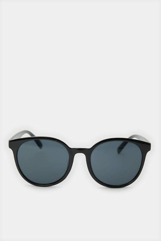 Men Black Round Sunglasses