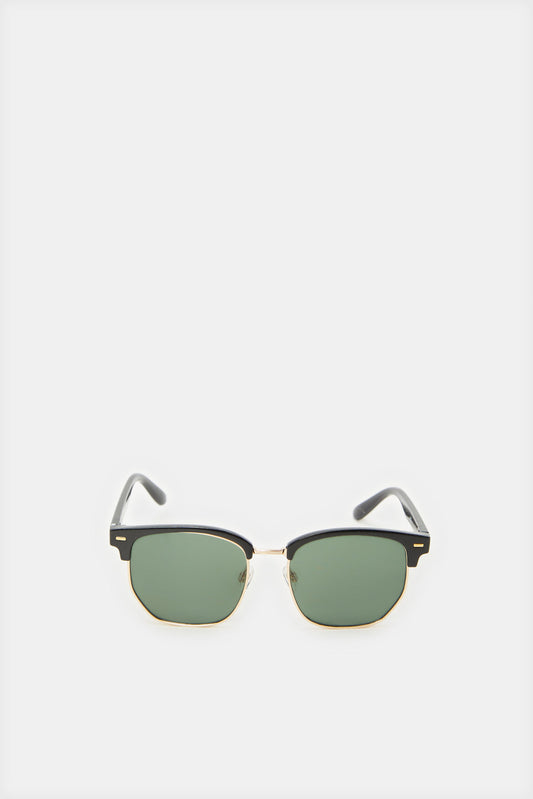 Men Green Clubmaster Sunglasses