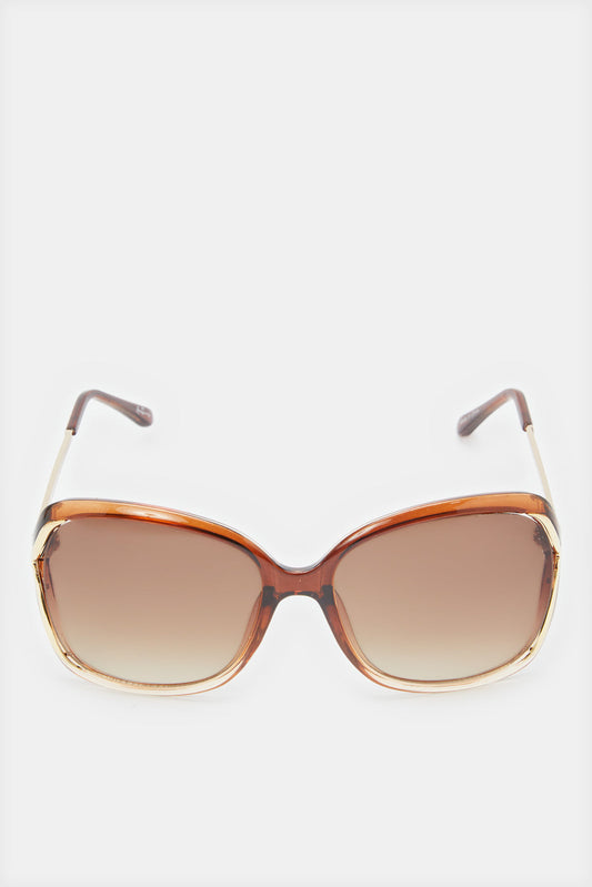 Women Brown Oversize Sunglasses