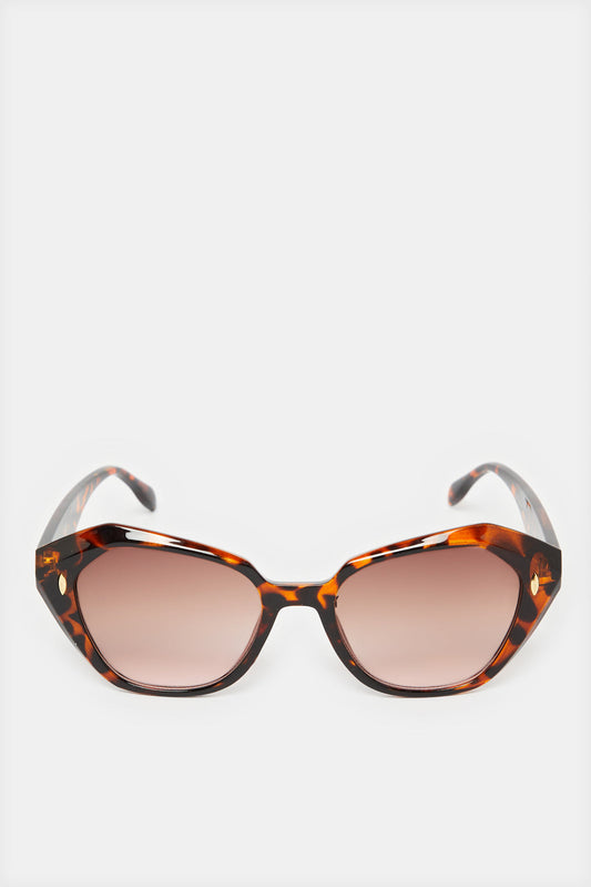 Women Brown Embellished Sunglasses