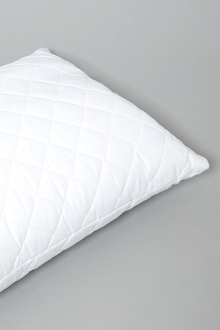 White Quilted Pillow - REDTAG