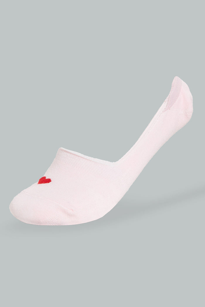 Redtag-Red/White/Pink-Heart-Yarn-Dyed-Invisible-Socks-(3-Pack)-365,-Colour:Assorted,-Filter:Women's-Clothing,-New-In,-New-In-Women,-Non-Sale,-Section:Women,-Women-Socks-Women's-