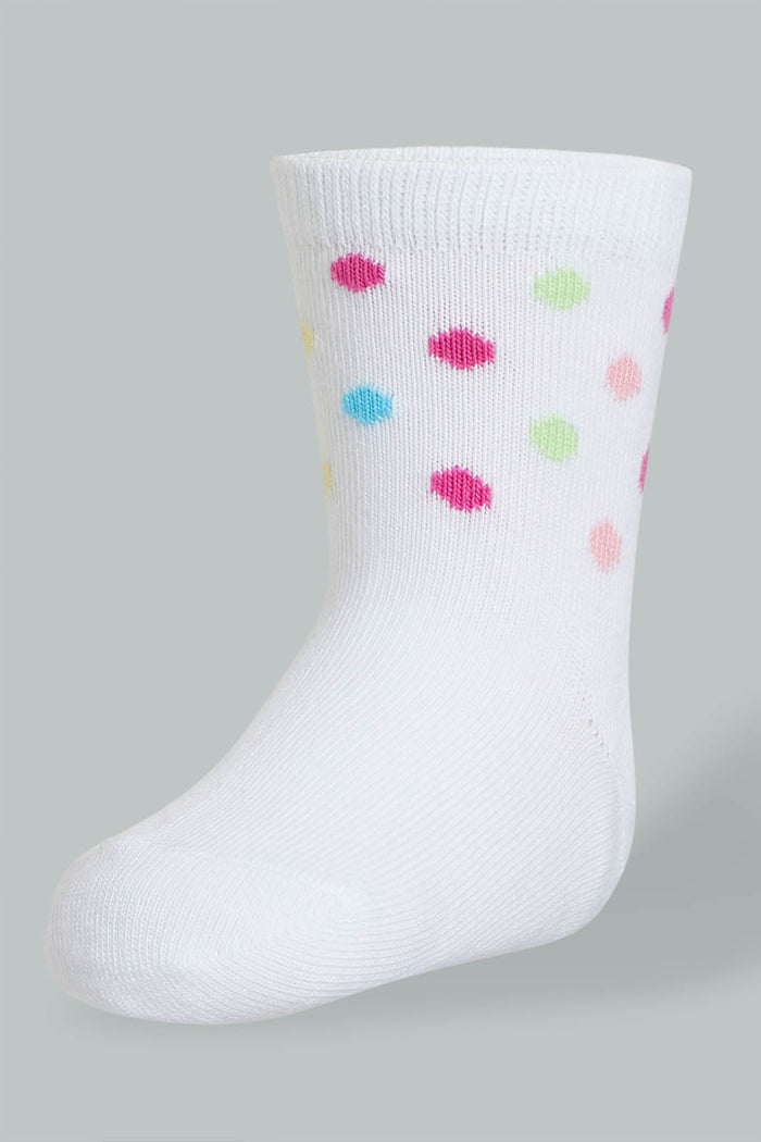 Redtag-Assorted-4-Pack-Socks-Full-Length-Infant-Girls-3 to 24 Months