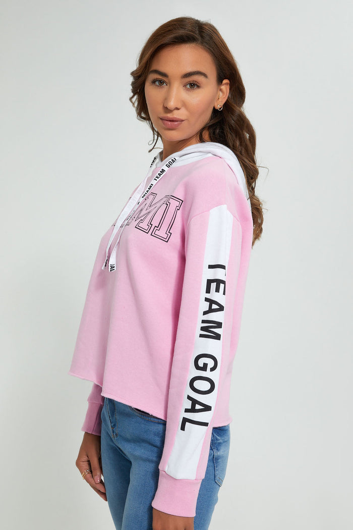 Redtag-Pink-Printed-Hooded-SweaT-Shirt-Sweatshirts-Women's-0