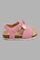 Redtag-Pink-Bunny-Cork-Sandal-Sandals-Infant-Girls-1 to 3 Years