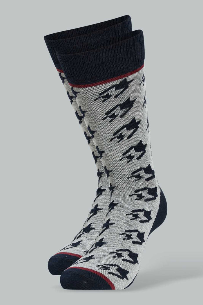 Redtag-Assorted-Colors-3Pk-Men'S-Formal-Socks-Mid-Length-Socks-Men's-
