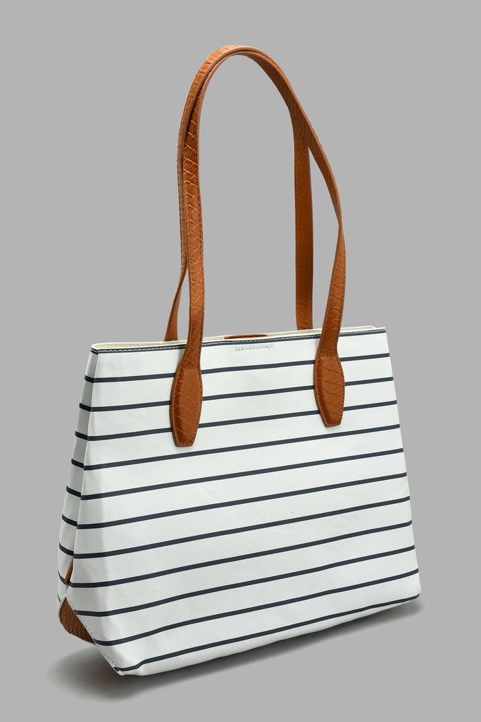 Redtag-White-And-Navy-Nautical-Stripes-Tote-Bag-Cross-Body-Bags-Women-