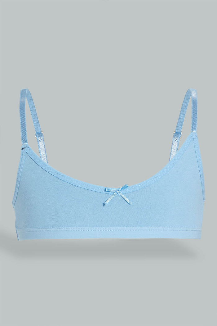 Redtag-White-And-Blue-Seamless-Bra-(Pack-of-2)-365,-Colour:Blue,-Colour:White,-ESS,-Filter:Senior-Girls-(9-to-14-Yrs),-GSR-Bras,-New-In,-New-In-GSR,-Non-Sale,-Section:Kidswear-Senior-Girls-9 to 14 Years