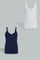 Redtag-Navy-X-White/Navy-Polka-Dots-Vest-(2Pack)-365,-Colour:Assorted,-Filter:Senior-Girls-(9-to-14-Yrs),-GSR-Vests,-New-In,-New-In-GSR,-Non-Sale,-Section:Kidswear-Senior-Girls-9 to 14 Years