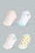 Redtag-Multi-Colour-Printed-4Pcs-Socks-Ankle-Length-Infant-Girls-3 to 24 Months