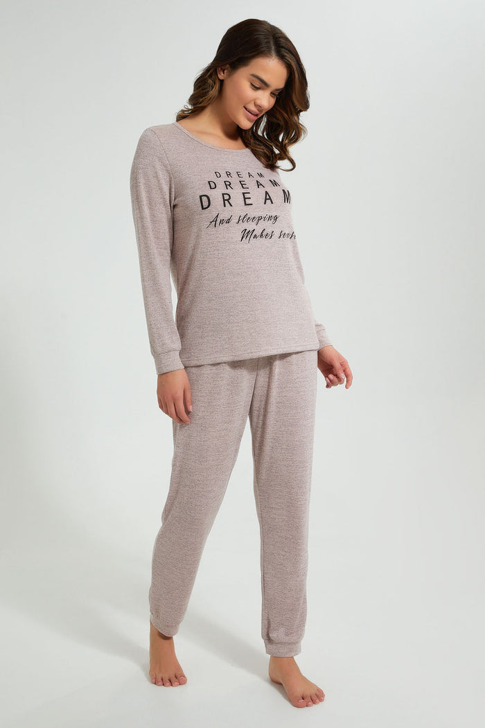 Redtag-Loose-Knit-Printed-Pyjama-Set-Pyjama-Sets-Women's-