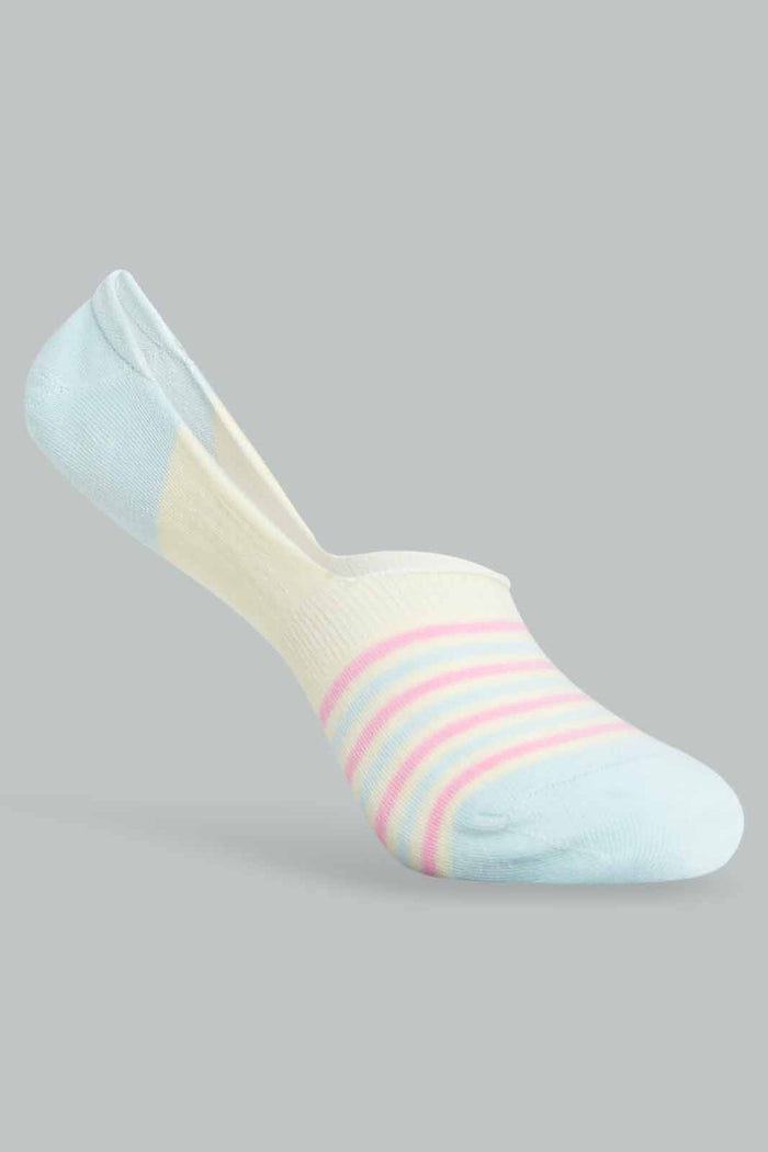 Redtag-Off-White-Stripe/Polka-Printed-Invisible-Socks(3-Pack)-365,-Category:Socks,-Colour:Assorted,-Deals:New-In,-Filter:Women's-Clothing,-New-In-Women-APL,-Non-Sale,-Section:Women,-Women-Socks--