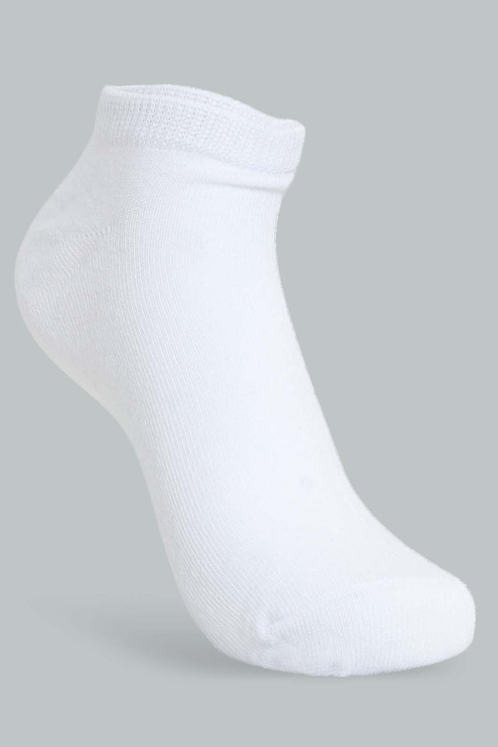Redtag-White-Gsr-2Pcs-Ankle-Socks-Ankle-Length-Senior-Girls-9 to 14 Years