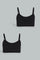 Redtag-Black/Black-Seamless-Bra-(2Pack)-365,-Character,-Colour:Black,-ESS,-Filter:Senior-Girls-(9-to-14-Yrs),-GSR-Bras,-New-In,-New-In-GSR,-Non-Sale,-Section:Kidswear-Senior-Girls-9 to 14 Years