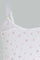 Redtag-White-Floral/Oatmeal-Melange-Vest-(2-Pack)-Vests-Senior-Girls-9 to 14 Years