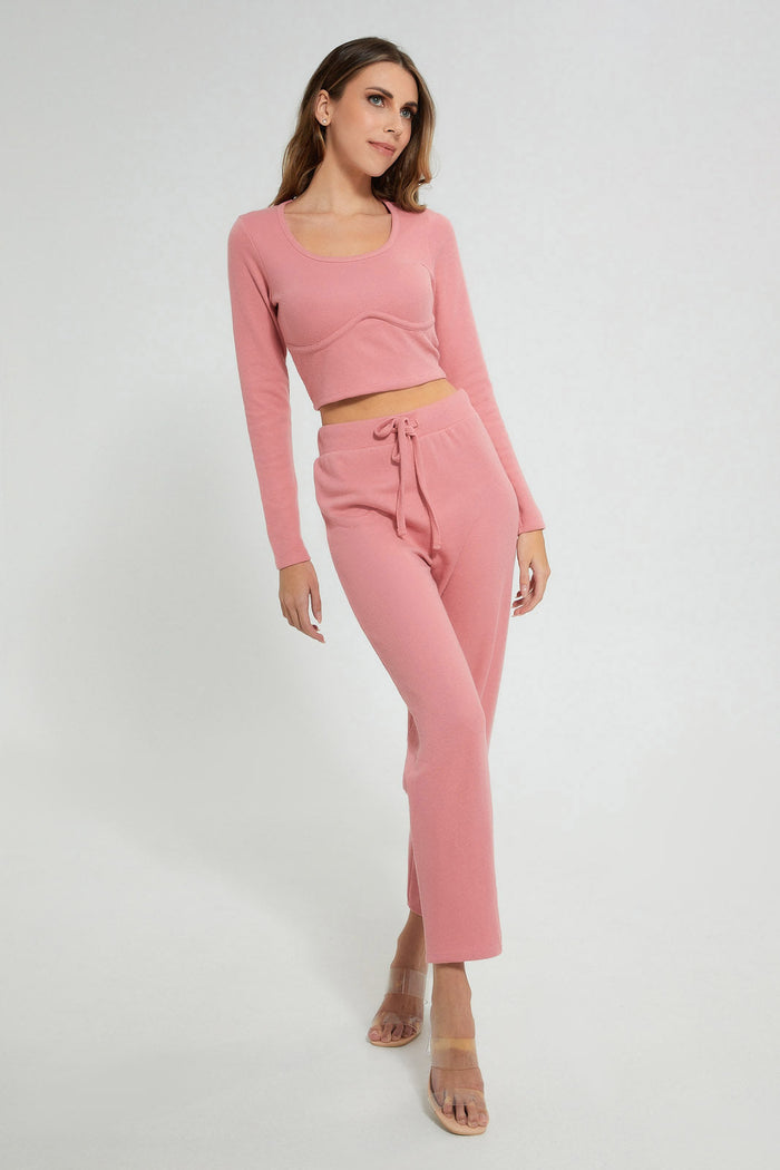 Redtag-Pink-Knitted-Trouser-Trousers-Women's-