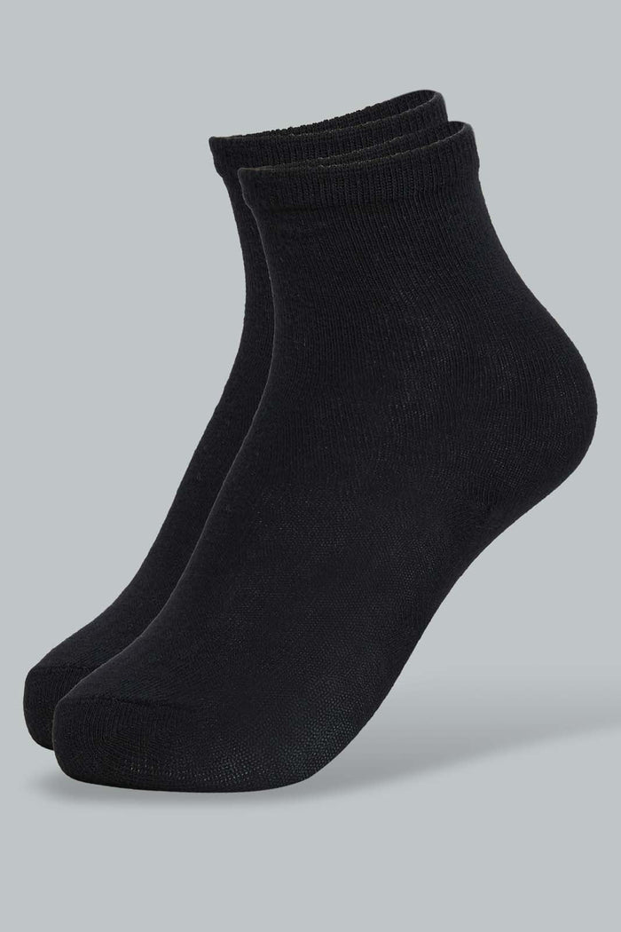 Redtag-Black-5-Pack-Long-Length-Socks-Ankle-Length-Boys-2 to 8 Years