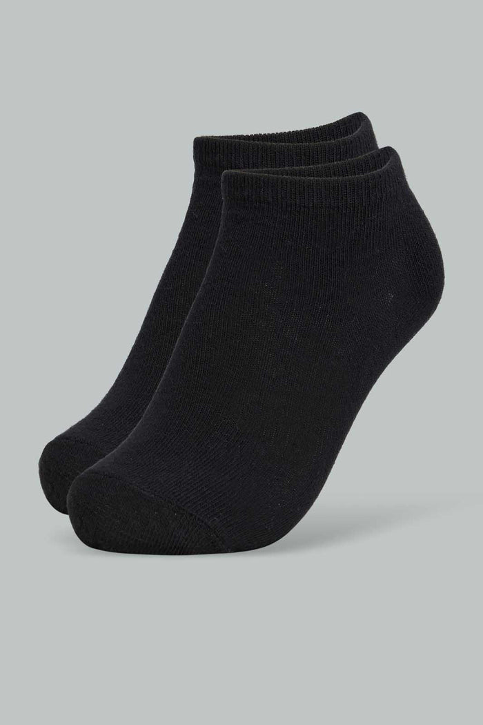 Redtag-Black-3-Pack-Ankle-Length-Socks-Ankle-Length-Boys-2 to 8 Years